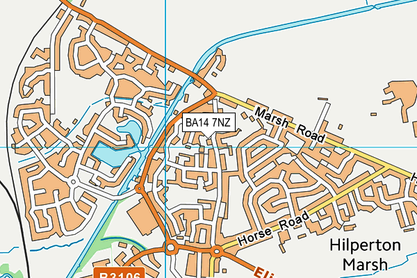BA14 7NZ map - OS VectorMap District (Ordnance Survey)