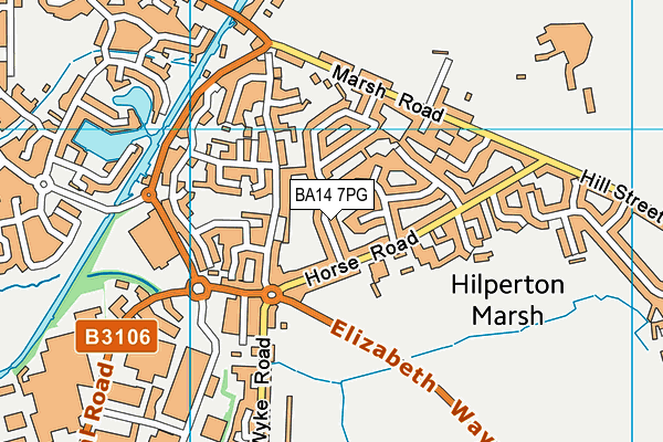 BA14 7PG map - OS VectorMap District (Ordnance Survey)