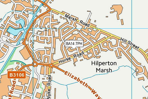 BA14 7PH map - OS VectorMap District (Ordnance Survey)