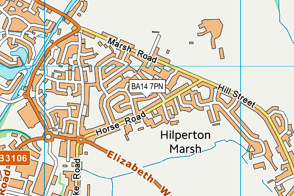 BA14 7PN map - OS VectorMap District (Ordnance Survey)