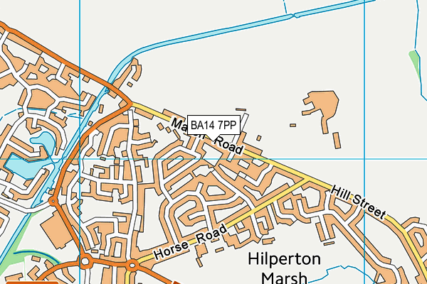 BA14 7PP map - OS VectorMap District (Ordnance Survey)