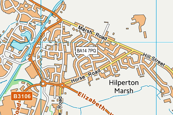 BA14 7PQ map - OS VectorMap District (Ordnance Survey)