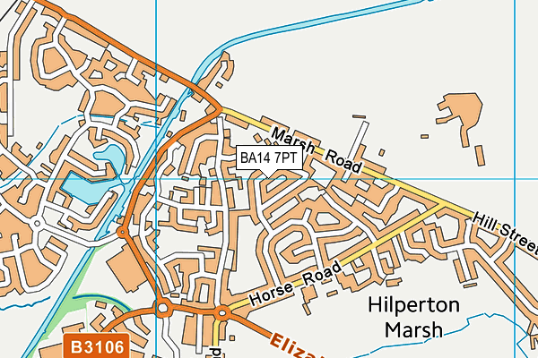 BA14 7PT map - OS VectorMap District (Ordnance Survey)