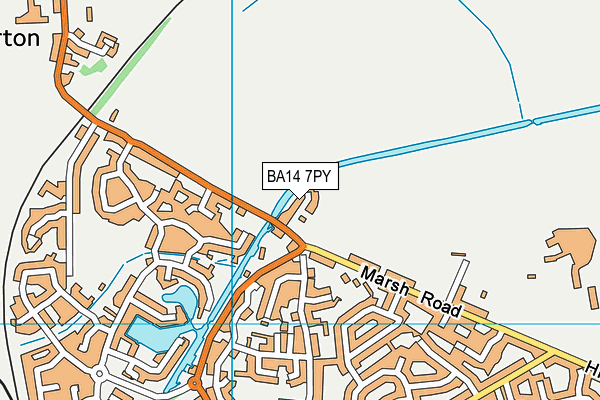 BA14 7PY map - OS VectorMap District (Ordnance Survey)