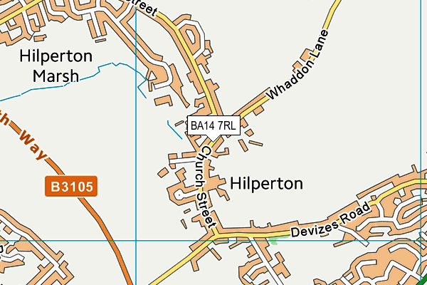 BA14 7RL map - OS VectorMap District (Ordnance Survey)