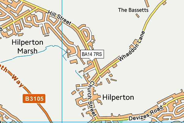 BA14 7RS map - OS VectorMap District (Ordnance Survey)