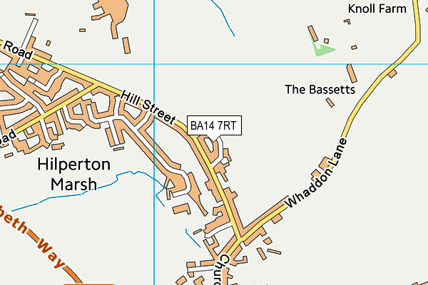 BA14 7RT map - OS VectorMap District (Ordnance Survey)