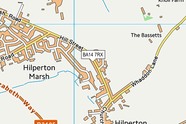 BA14 7RX map - OS VectorMap District (Ordnance Survey)