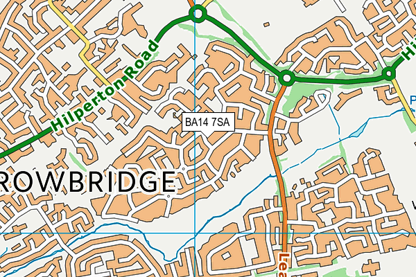 BA14 7SA map - OS VectorMap District (Ordnance Survey)