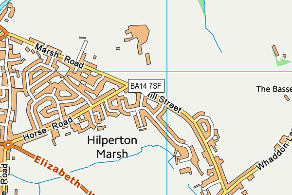 BA14 7SF map - OS VectorMap District (Ordnance Survey)