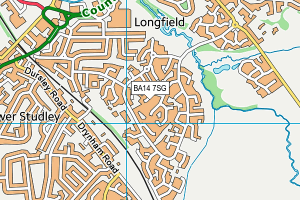 BA14 7SG map - OS VectorMap District (Ordnance Survey)