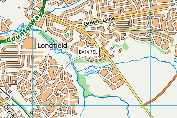 BA14 7SL map - OS VectorMap District (Ordnance Survey)