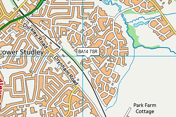 BA14 7SR map - OS VectorMap District (Ordnance Survey)