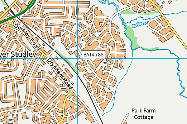 BA14 7SS map - OS VectorMap District (Ordnance Survey)