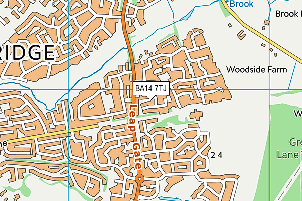 BA14 7TJ map - OS VectorMap District (Ordnance Survey)