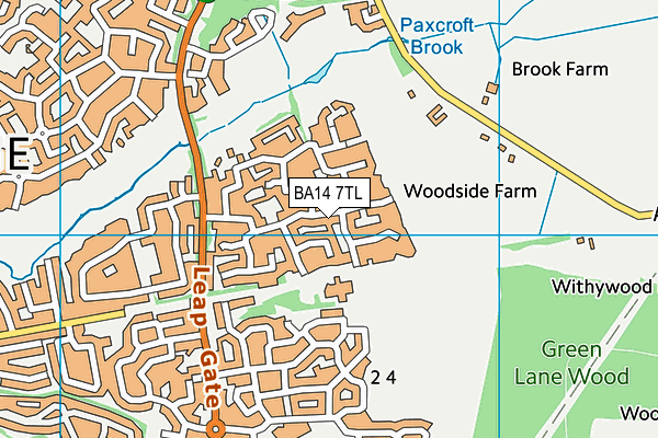 BA14 7TL map - OS VectorMap District (Ordnance Survey)