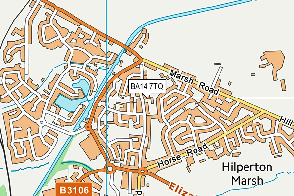 BA14 7TQ map - OS VectorMap District (Ordnance Survey)