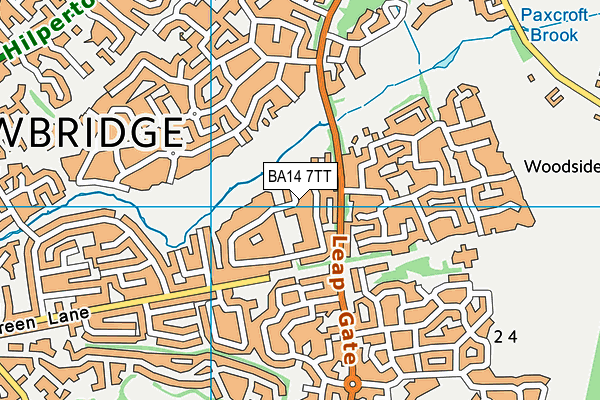 BA14 7TT map - OS VectorMap District (Ordnance Survey)