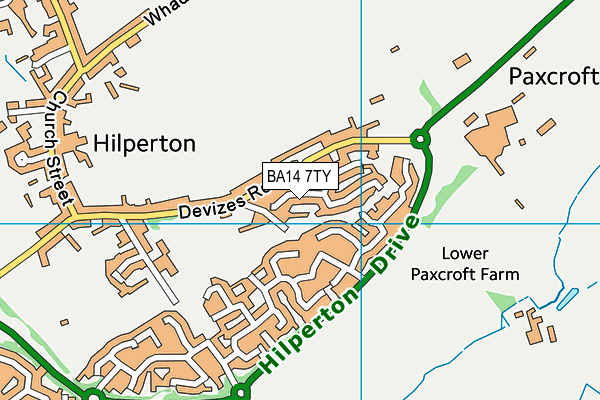BA14 7TY map - OS VectorMap District (Ordnance Survey)