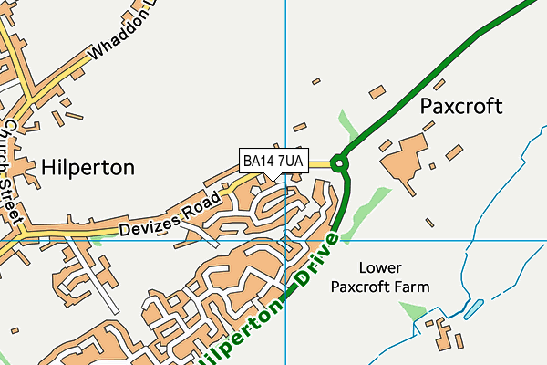 BA14 7UA map - OS VectorMap District (Ordnance Survey)