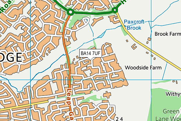 BA14 7UF map - OS VectorMap District (Ordnance Survey)