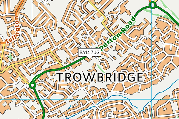 BA14 7UG map - OS VectorMap District (Ordnance Survey)