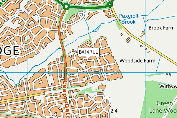 BA14 7UL map - OS VectorMap District (Ordnance Survey)