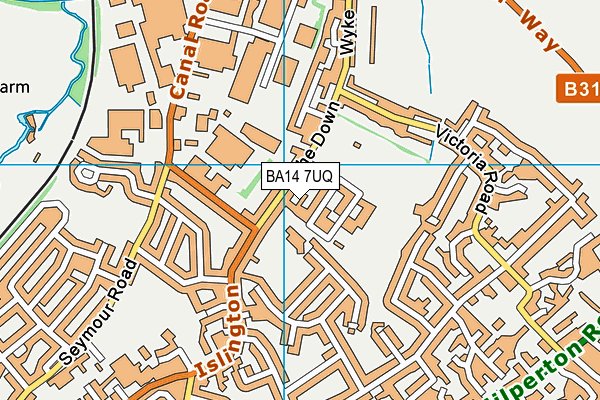 BA14 7UQ map - OS VectorMap District (Ordnance Survey)