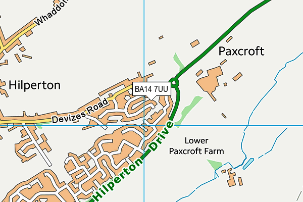 BA14 7UU map - OS VectorMap District (Ordnance Survey)