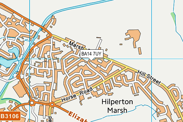 BA14 7UY map - OS VectorMap District (Ordnance Survey)