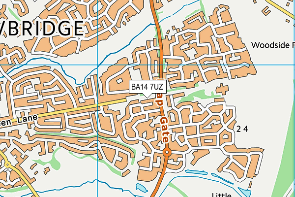 BA14 7UZ map - OS VectorMap District (Ordnance Survey)
