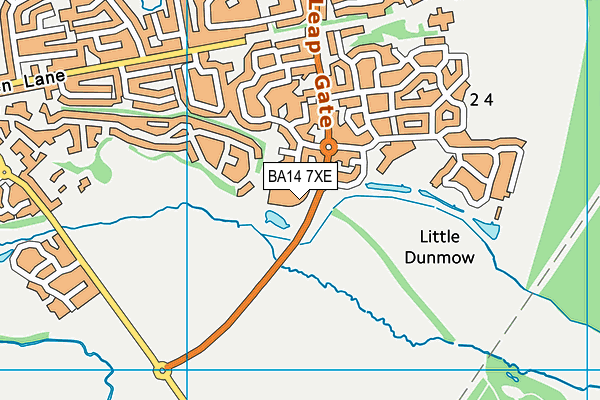 BA14 7XE map - OS VectorMap District (Ordnance Survey)