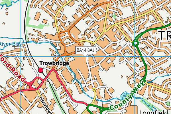 BA14 8AJ map - OS VectorMap District (Ordnance Survey)