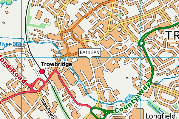 BA14 8AN map - OS VectorMap District (Ordnance Survey)