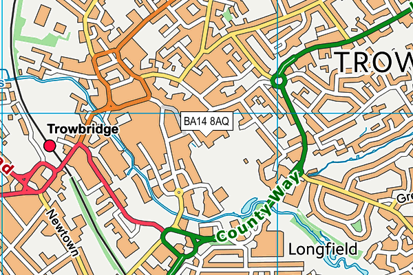 BA14 8AQ map - OS VectorMap District (Ordnance Survey)