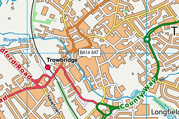 BA14 8AT map - OS VectorMap District (Ordnance Survey)