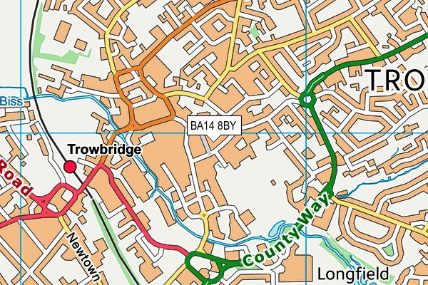 BA14 8BY map - OS VectorMap District (Ordnance Survey)