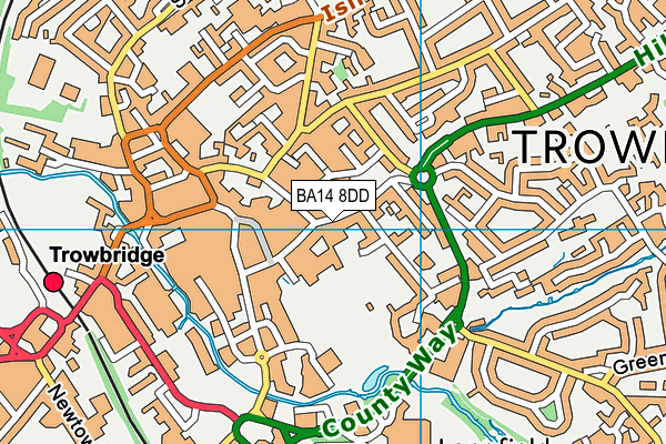 BA14 8DD map - OS VectorMap District (Ordnance Survey)