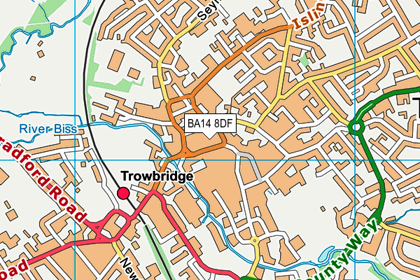 BA14 8DF map - OS VectorMap District (Ordnance Survey)