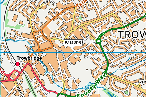 BA14 8DR map - OS VectorMap District (Ordnance Survey)