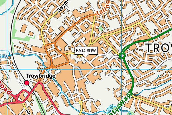 BA14 8DW map - OS VectorMap District (Ordnance Survey)