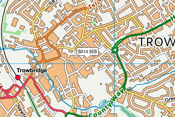 BA14 8EB map - OS VectorMap District (Ordnance Survey)