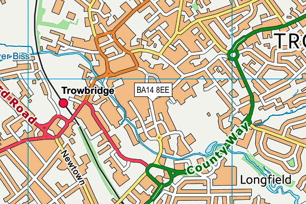 BA14 8EE map - OS VectorMap District (Ordnance Survey)