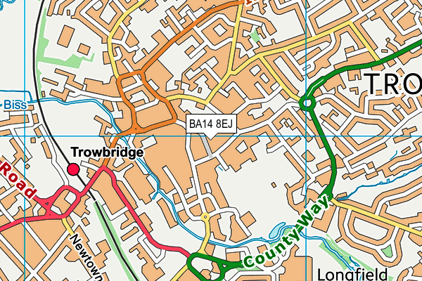 BA14 8EJ map - OS VectorMap District (Ordnance Survey)