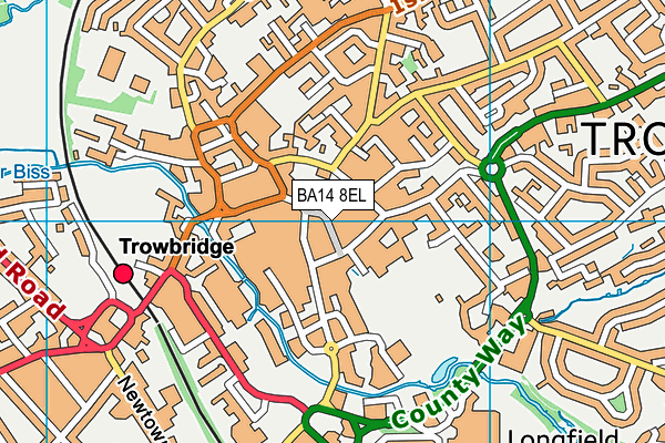 BA14 8EL map - OS VectorMap District (Ordnance Survey)