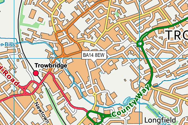 Anytime Fitness (Trowbridge) map (BA14 8EW) - OS VectorMap District (Ordnance Survey)