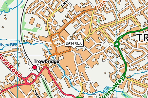 BA14 8EX map - OS VectorMap District (Ordnance Survey)