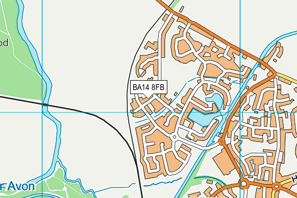 BA14 8FB map - OS VectorMap District (Ordnance Survey)