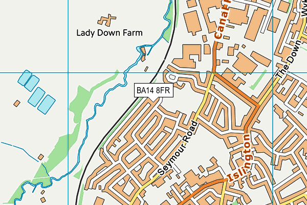 BA14 8FR map - OS VectorMap District (Ordnance Survey)