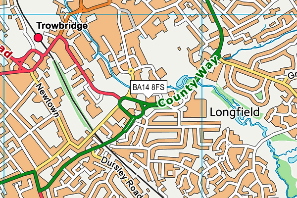 BA14 8FS map - OS VectorMap District (Ordnance Survey)